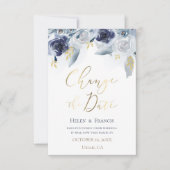 Aquarellblüten | Datum ändern Einladung (Vorderseite)