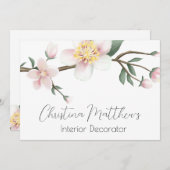 Aquarellblüten Einladung (Vorne/Hinten)