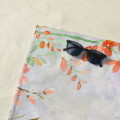 Aquarellblüten Flitterwochen Personalisiert Strandtuch (Beispiel)