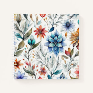Aquarellblüten Notizblock