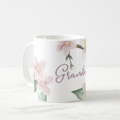 Aquarellblüten Oma Kaffeetasse (Vorderseite Links)