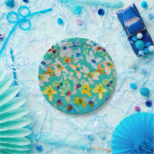 Aquarellblüten Pappteller (Party)
