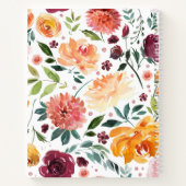 Aquarellblüten Personalisiert Notizblock (Rückseite)