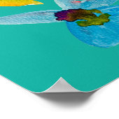 Aquarellblüten Poster (Ecke)