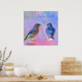 Aquarellblüten Poster (Küche)