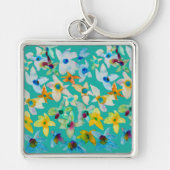 Aquarellblüten Schlüsselanhänger (Vorne)