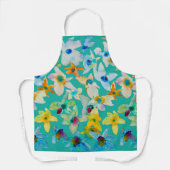 Aquarellblüten Schürze (Vorderseite)