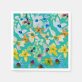 Aquarellblüten Serviette (Vorderseite)