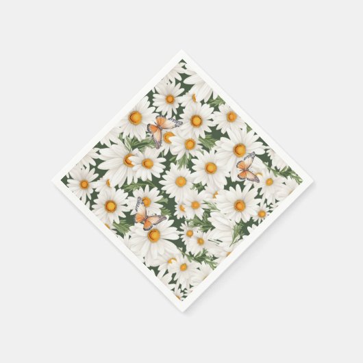 Aquarellblüten Serviette (Ecke)