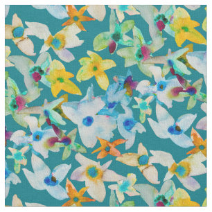 Aquarellblüten Stoff