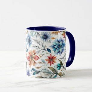 Aquarellblüten Tasse