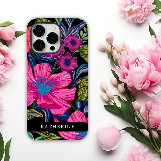 Aquarellblüten und botanisches Blau Case-Mate iPhone Hülle