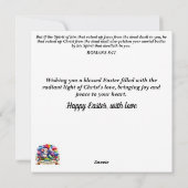 Aquarellblüten und Schmetterlinge Ostern Feiertagskarte (Rückseite)