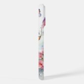 Aquarellblüten und Schmetterlingstanz iPhone Hülle (Rechte Seite)