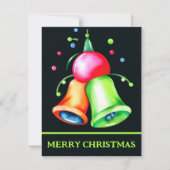 Aquarellblüten - Weihnachtskarte Feiertagskarte (Vorderseite)