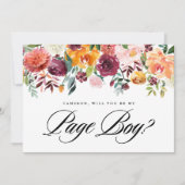 Aquarellblüten werden Sie mein Seitenjunge sein (Vorderseite)