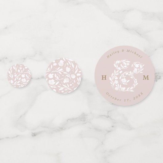 AquarellblütenAmpere und Hochzeitstisch Confetti Konfetti (Vorderseiten)