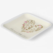 Aquarellblütenbaby in Bloom Baby Dusche Pappteller (Gewinkelt)