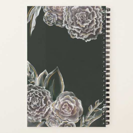 Aquarellblütenblatt 2024 - Dot Grid Notizblock (Rückseite)