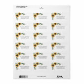 Aquarellblütenblume Eukalyptus-Adresse Adressaufkleber (Vorne)