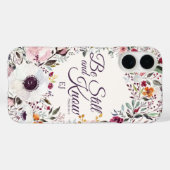 Aquarellblütenblume noch Psalm Monogramm Case-Mate iPhone Hülle (Rückseite (Horizontal))