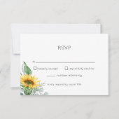 Aquarellblütenblume RSVP Karte (Vorderseite)