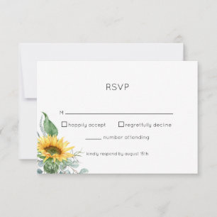 Aquarellblütenblume RSVP Karte