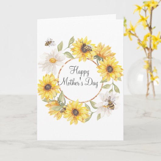 Aquarellblütenblumen Muttertagskarte Karte (Gelbe Blume)