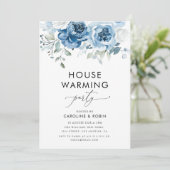 Aquarellblütenblumen Party Einladung (Stehend Vorderseite)