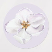 Aquarellblütenblüte Blume Siegel der Hülle Etiketten (Design 1)