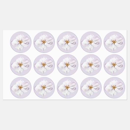 Aquarellblütenblüte Blume Siegel der Hülle Etiketten (Blatt)