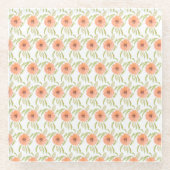 Aquarellblütenblüte Wildblume Glasuntersetzer (Vorderseite)