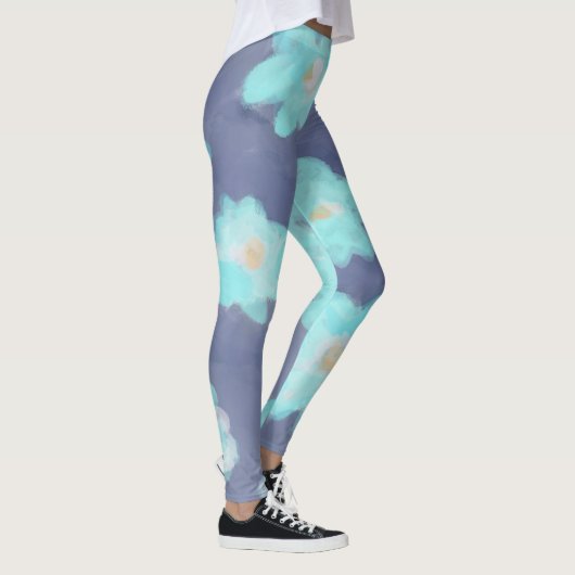 Aquarellblütenblütenblütenblütenblütenblütenblüten Leggings (Rechts)