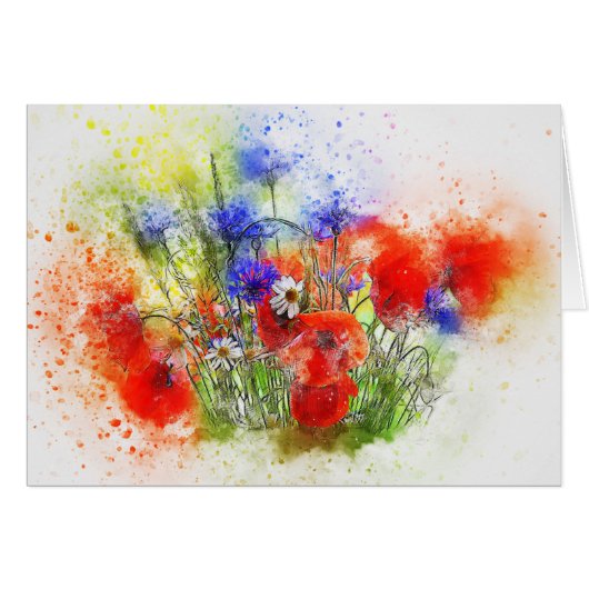 AquarellblütenBouquet (Vorderseite (Horizontal))
