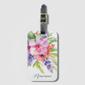 AquarellblütenBouquet Gepäckanhänger (Vorderseite Vertikal)