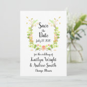 AquarellblütenBouquet Save the Date (Stehend Vorderseite)