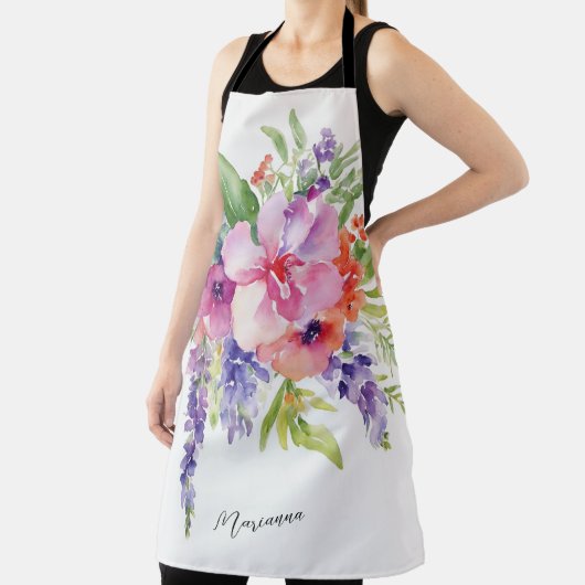 AquarellblütenBouquet Schürze (InSitu)