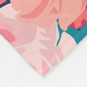 AquarellblütenBouquet: Vintage Peonies. Fleecedecke (Ecke)