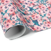 AquarellblütenBouquet: Vintage Peonies. Geschenkpapier (Rolleneckpunkt)