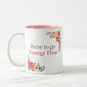 Aquarellblütenbrauen für den Energiefluss Zweifarbige Tasse (Links)