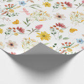 Aquarellblütendarstellung Wilde Blume Geschenkpapier (Ecke)