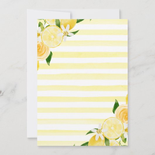 Aquarellblütendusche Einladung (Rückseite)