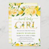 Aquarellblütendusche Einladung (Vorne/Hinten)