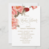 Aquarellblütendusche Einladung (Vorderseite)