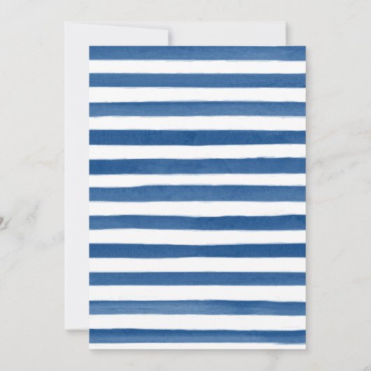 Aquarellblütendusche Einladung (Rückseite)