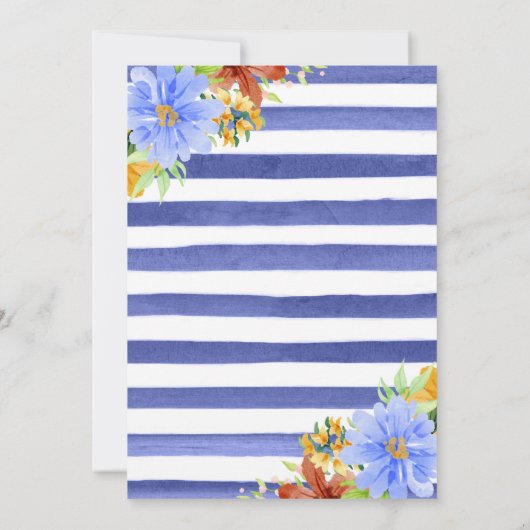 Aquarellblütendusche Einladung (Rückseite)