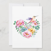 Aquarellblütendusche Einladung (Rückseite)