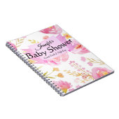 Aquarellblütendusche Geschenkprotokoll & Gast Notizblock (Rechte Seite)