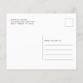 Aquarellblütendusche Kinderdusche Einladung (Rückseite)