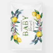 Aquarellblütendusche Olive Baby Banner (Vertikal)